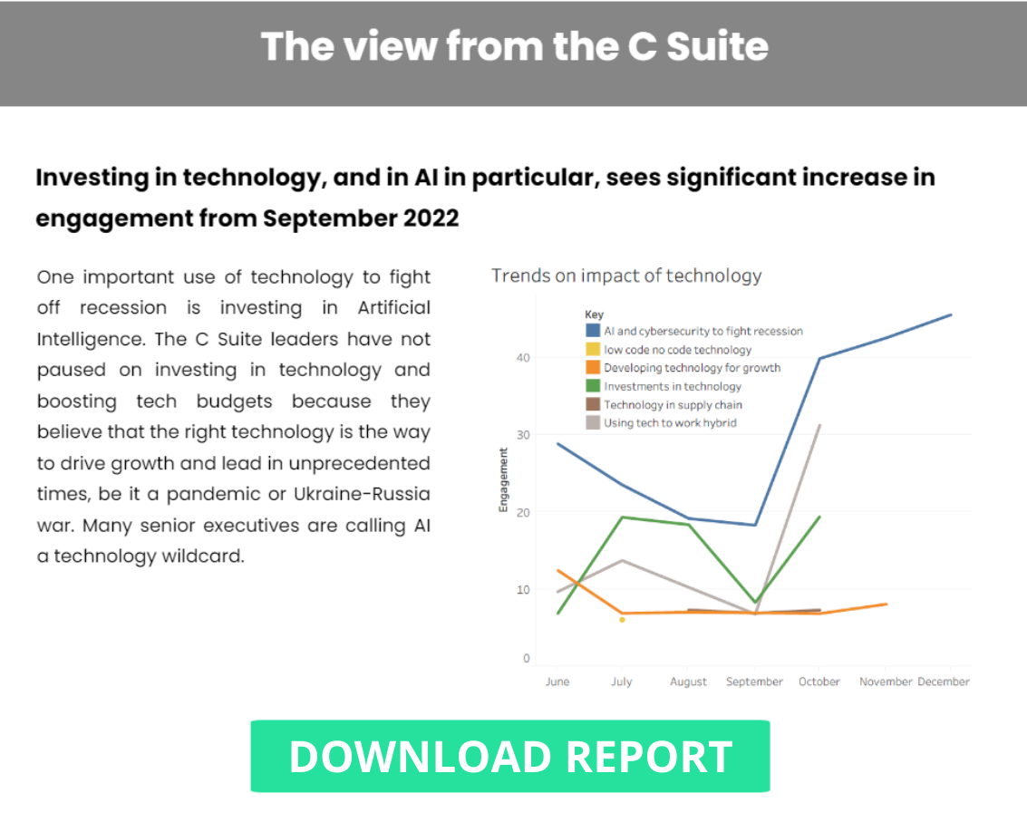 The View from the C Suite Chart on Trends Impacting Technology