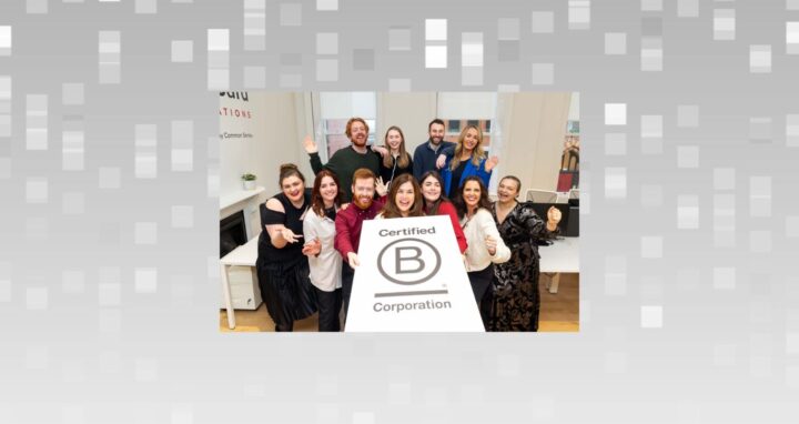 Springboard Communications Team Celebrating B Corp Certified