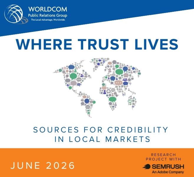 Worldcom PR Group and Semrush Where Trust Lives Homepage Graphic
